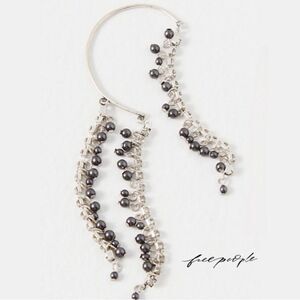 New Free People Judy Pearl Ear Chain with Rhinestones and Pearls Ear Cuff